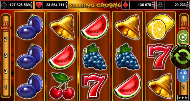 Slot video Shining Crown, cu septari si fructe