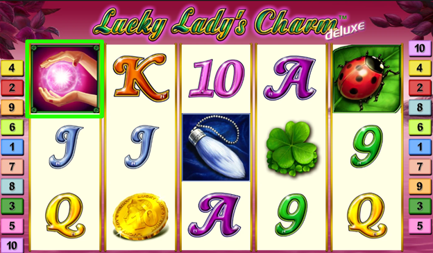 Simbolul scatter in slotul Lucky Lady`s Charm Deluxe