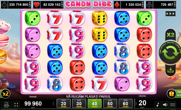 Candy Dice, slot nou, din 2024, bomboane si zaruri