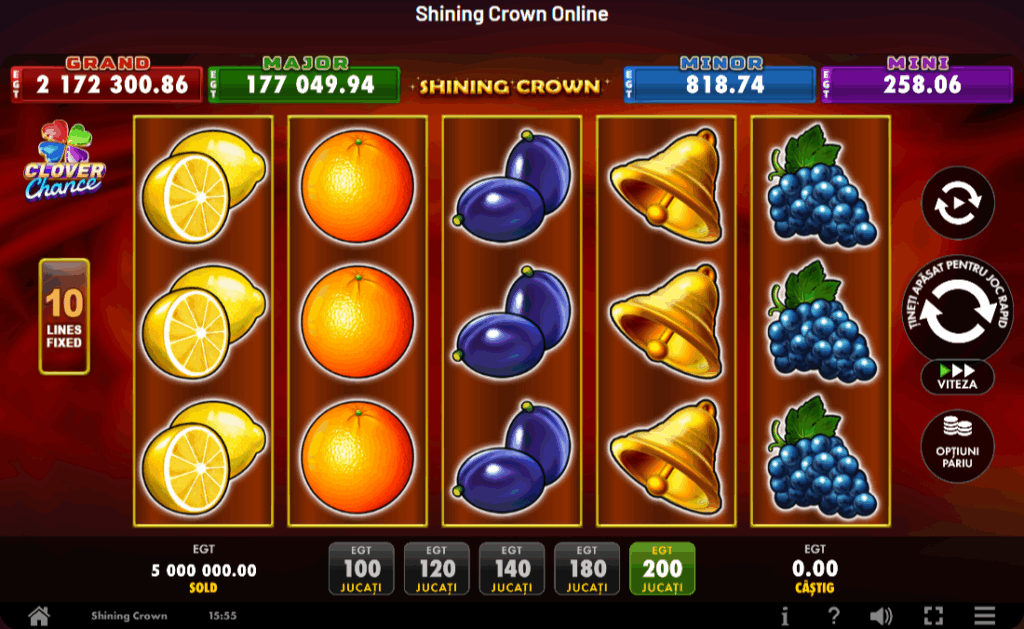 Shining Crown de la EGT Digital – strategii, RTP și de ce rămâne unul dintre cele mai jucate sloturi clasice