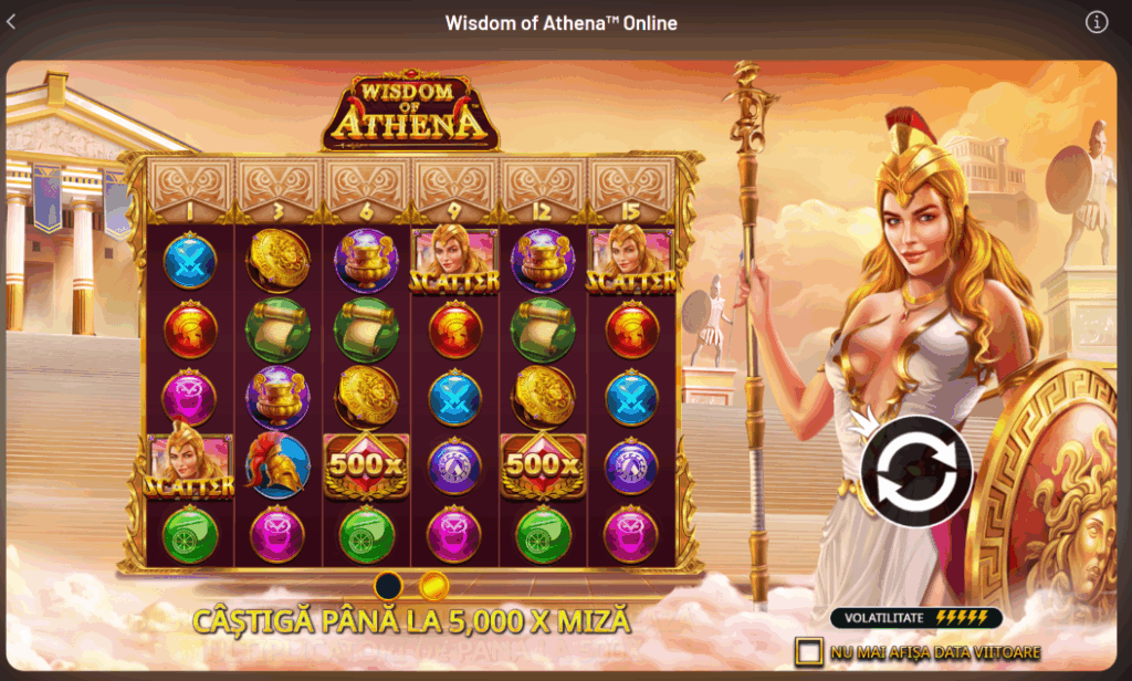 joaca wisdom of athena pe maxbet cazino