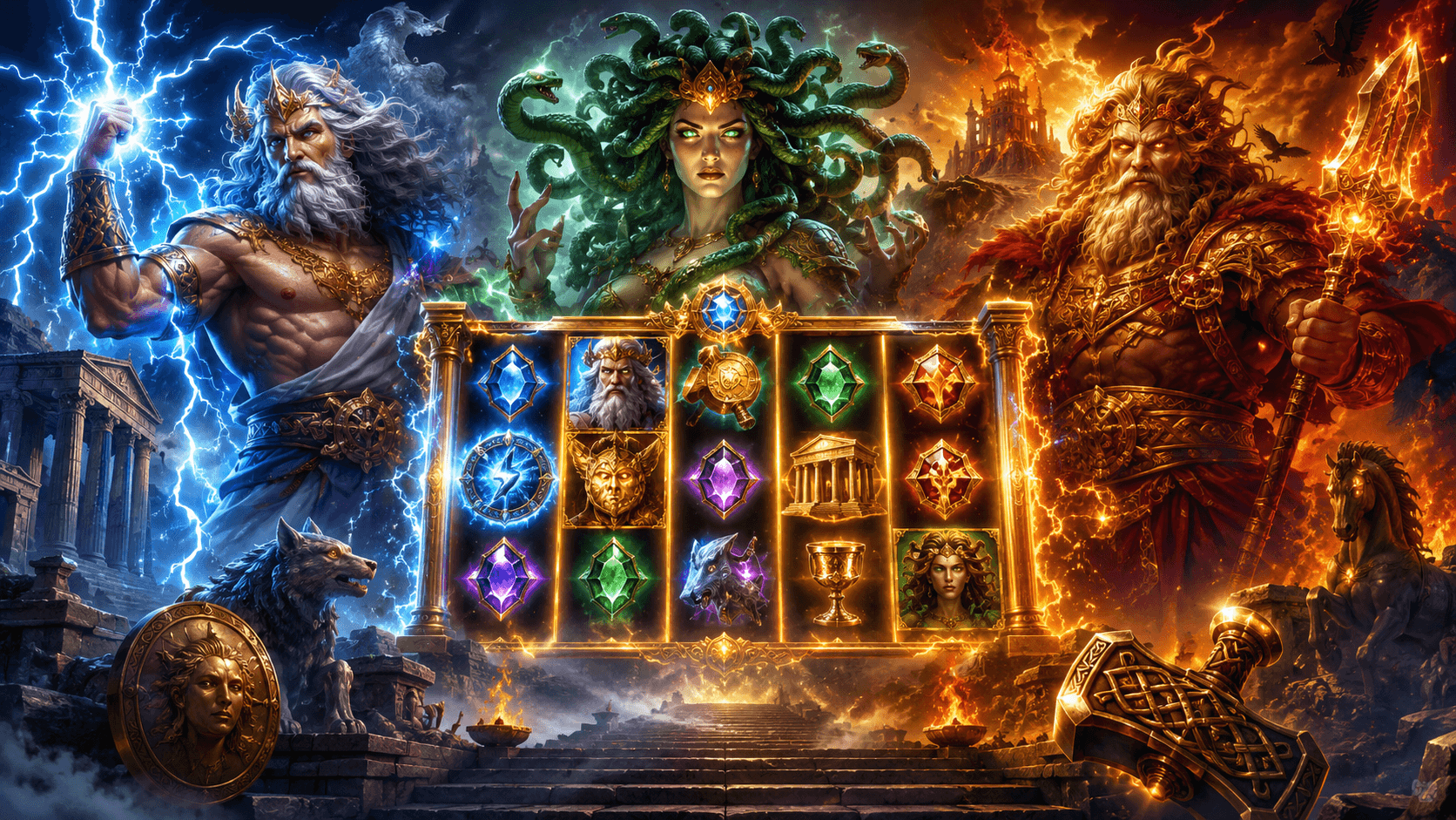 Sloturi cu temă mitologică. Zeus, Medusa, Svarog și alte jocuri cu zei și puteri speciale pe care să le încerci