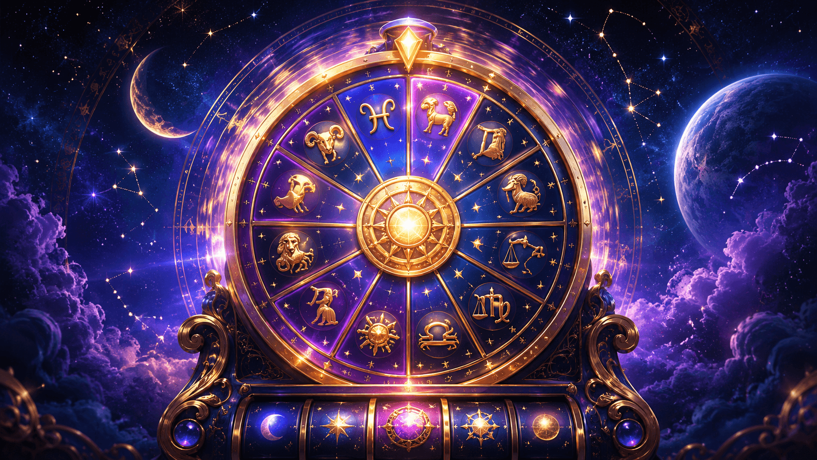 Zodiac Wheel – cum funcționează slotul cu roată bonus și simboluri zodiacale